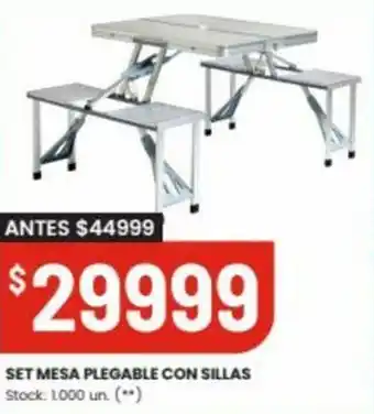 Changomas Set Mesa Plegable con Sillas oferta