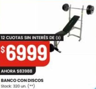 Changomas Banco con Discos oferta