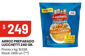 Changomas Arroz Preparado Lucchetti 240g oferta