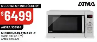 Changomas Microondas Atma 23lt oferta