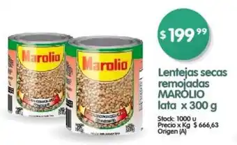 Supermercados Buenos Días Lentejas Secas Remojadas MAROLIO lata x 300g oferta