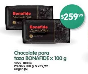 Supermercados Buenos Días Chocolate para Taza BONAFIDE x 100g oferta
