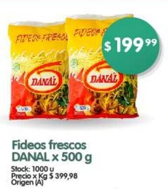 Supermercados Buenos Días Fideos Frescos DANAL x 500g oferta