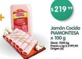 Supermercados Buenos Días Jamón Cocido PIAMONTESA x 100g oferta