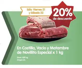 Supermercados Buenos Días En Costilla, Vacío y Matambre de Nocilloto Especial x 1kg oferta
