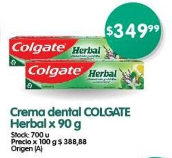 Supermercados Buenos Días Crema Dental COLGATE Herbal x 90g oferta