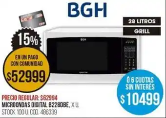 Coto BGH Microondas Digital B2280BE oferta