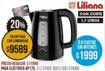 Coto Liliana Pava Eléctrica AP175 oferta