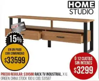 Coto Home Studio Rack TV Industrial oferta