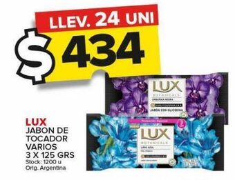 Carrefour Maxi Jabón de tocador lux vs fragancias 3 x 125g oferta