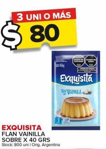 Carrefour Maxi Flan exquisita vainilla 40g oferta