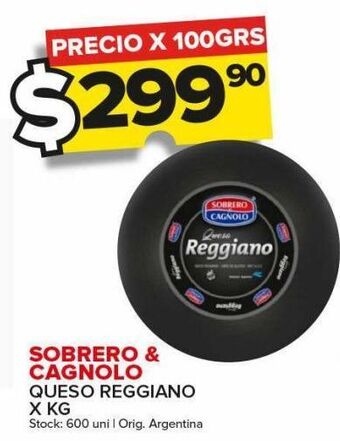 Carrefour Maxi Queso reggiano sobrero & cagnolo x 100g oferta