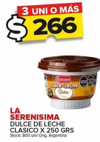 Carrefour Maxi Dulce de leche la serenísima clásico x 250g oferta
