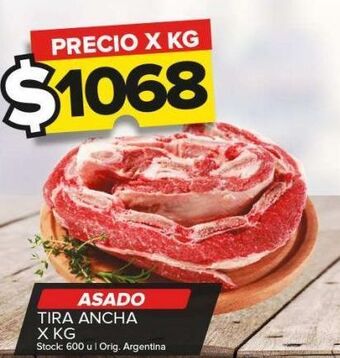 Carrefour Maxi Asado tira ancha x kg oferta