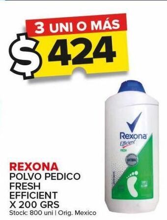Carrefour Maxi Polvo pedico rexona fresh efficient 200g oferta