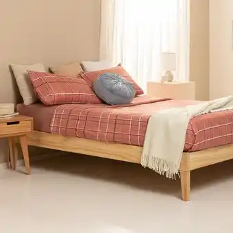 Arredo Juego de sábanas queen size cuadros color oferta