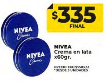 Supermayorista Vital NIVEA Crema en lata x60gr. oferta