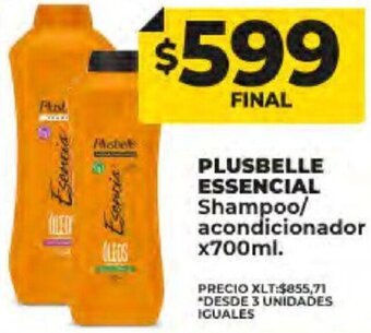 Supermayorista Vital PLUSBELLE ESSENCIAL Shampoo/ acondicionador x700ml. oferta