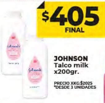 Supermayorista Vital JOHNSON Talco milk x200gr. oferta