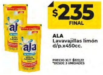 Supermayorista Vital ALA Lavavajillas limón d/p.x450cc. oferta