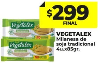 Supermayorista Vital VEGETALEX Milanesa de soja tradicional 4u.x85gr. oferta