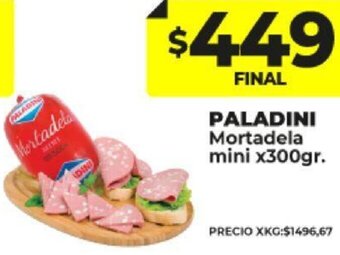 Supermayorista Vital PALADINI Mortadela mini x300gr. oferta