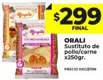 Supermayorista Vital ORALI Sustituto de pollo/carne x250gr. oferta