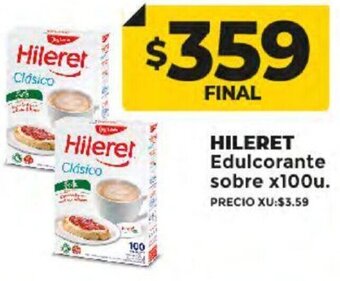 Supermayorista Vital HILERET Edulcorante sobre x100u. oferta