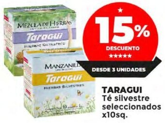 Supermayorista Vital TARAGUI Té silvestre seleccionados x10sq. oferta