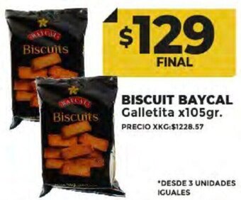 Supermayorista Vital BISCUIT BAYCAL Galletita x105gr. oferta