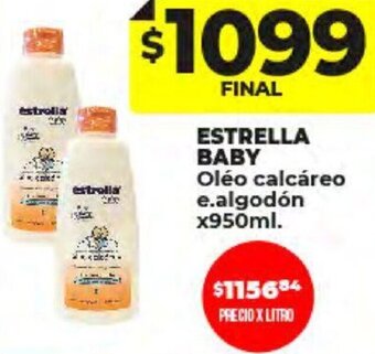 Supermayorista Vital ESTRELLA BABY Oléo calcáreo e.algodón x950ml. oferta