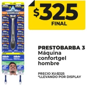 Supermayorista Vital PRESTOBARBA 3 Máquina confortgel hombre oferta