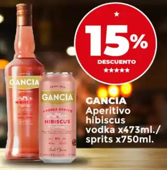 Supermayorista Vital GANCIA Aperitivo hibiscus vodka x473ml./ sprits x750ml. oferta