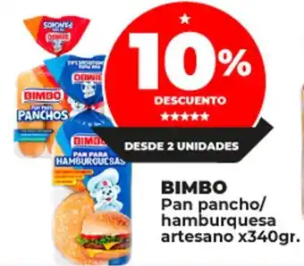 Supermayorista Vital BIMBO Pan pancho/ hamburquesa artesano x340gr. oferta