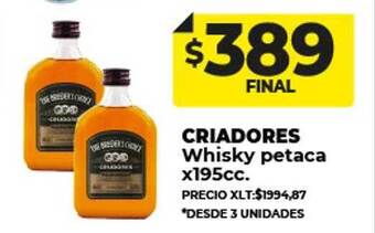 Supermayorista Vital Criadores whisky petaca oferta