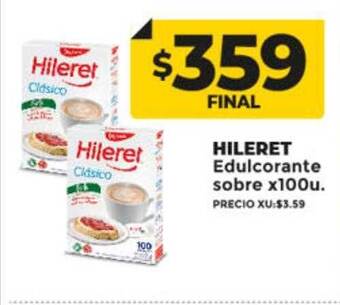 Supermayorista Vital Hileret edulcorante sobre oferta