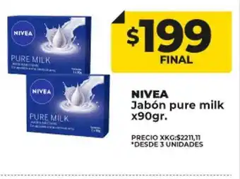 Supermayorista Vital Nivea jabón pure milk oferta