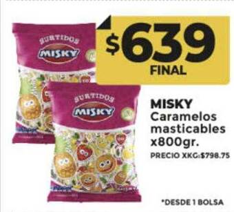 Supermayorista Vital Misky caramelos masticables oferta