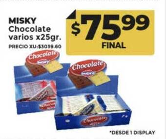 Supermayorista Vital Misky chocolate varios oferta