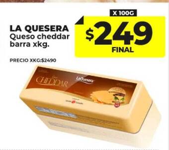 Supermayorista Vital La quesera queso cheddar barra x kg oferta