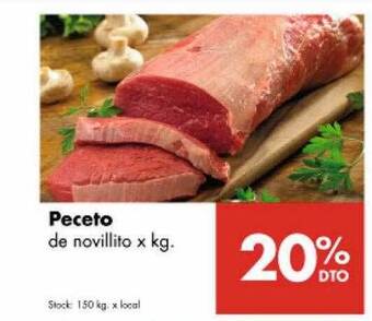 Disco Peceto de novillito x kg oferta