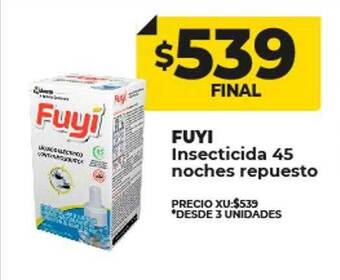 Supermayorista Vital Fuyi insecticida 45 noches repuesto oferta