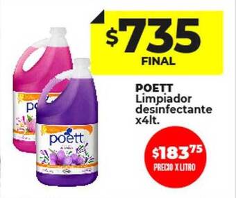 Supermayorista Vital Poett limpiador desinfectante oferta