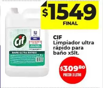 Supermayorista Vital Cif limpiador ultra rápido para baño oferta