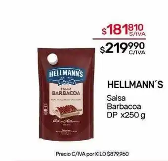 Nini Mayorista Hellmann's salsa barbacoa dp oferta
