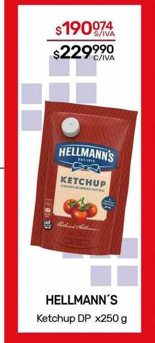 Nini Mayorista Hellmann's ketchup dp oferta