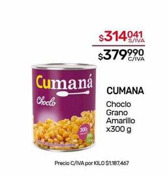 Nini Mayorista Cumana choclo grano amarillo oferta