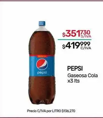 Pepsi gaseosa cola