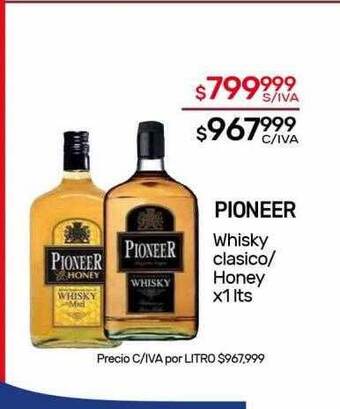 Nini Mayorista Pioneer whisky clasico honey oferta