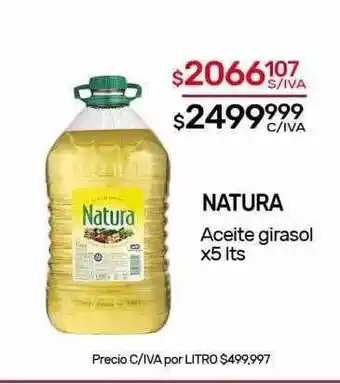Nini Mayorista Natura aceite girasol oferta